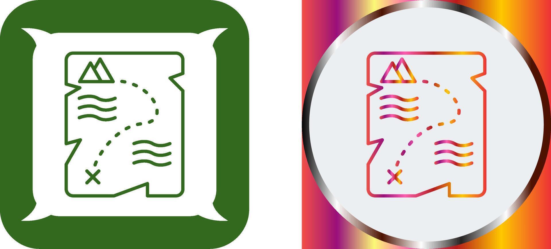 Treasure Map Icon Design vector