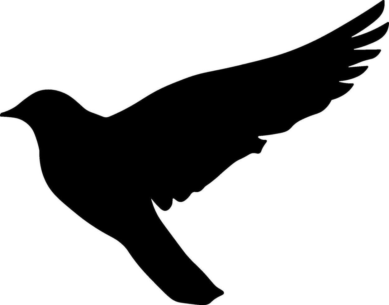 black silhouette of a bird without background vector