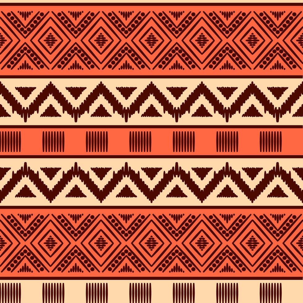 Seamless ethnic pattern. Handmade. Horizontal stripes. illustration. vector