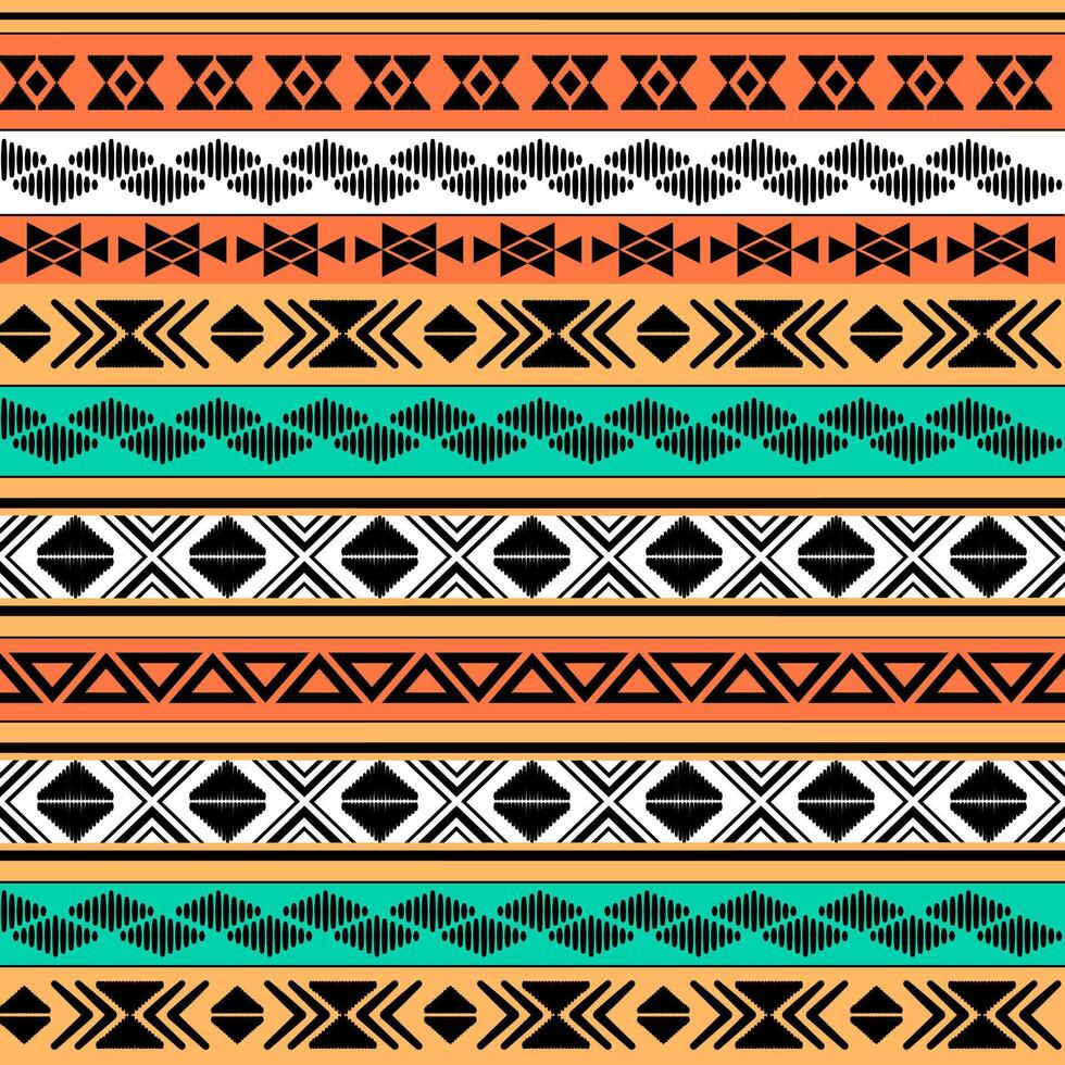 Seamless ethnic pattern. Handmade. Horizontal stripes. illustration vector