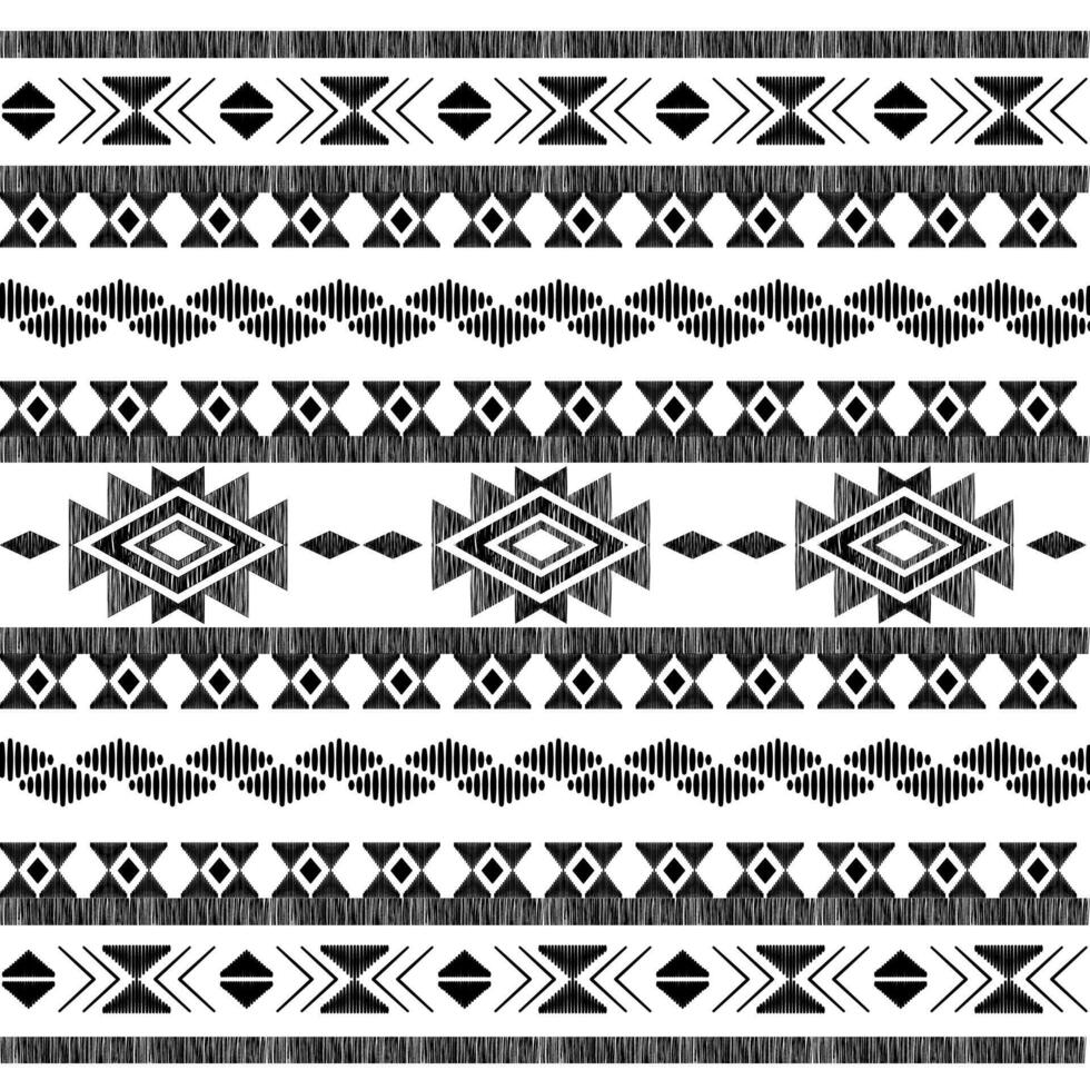 Seamless ethnic pattern. Handmade. Horizontal stripes. illustration vector