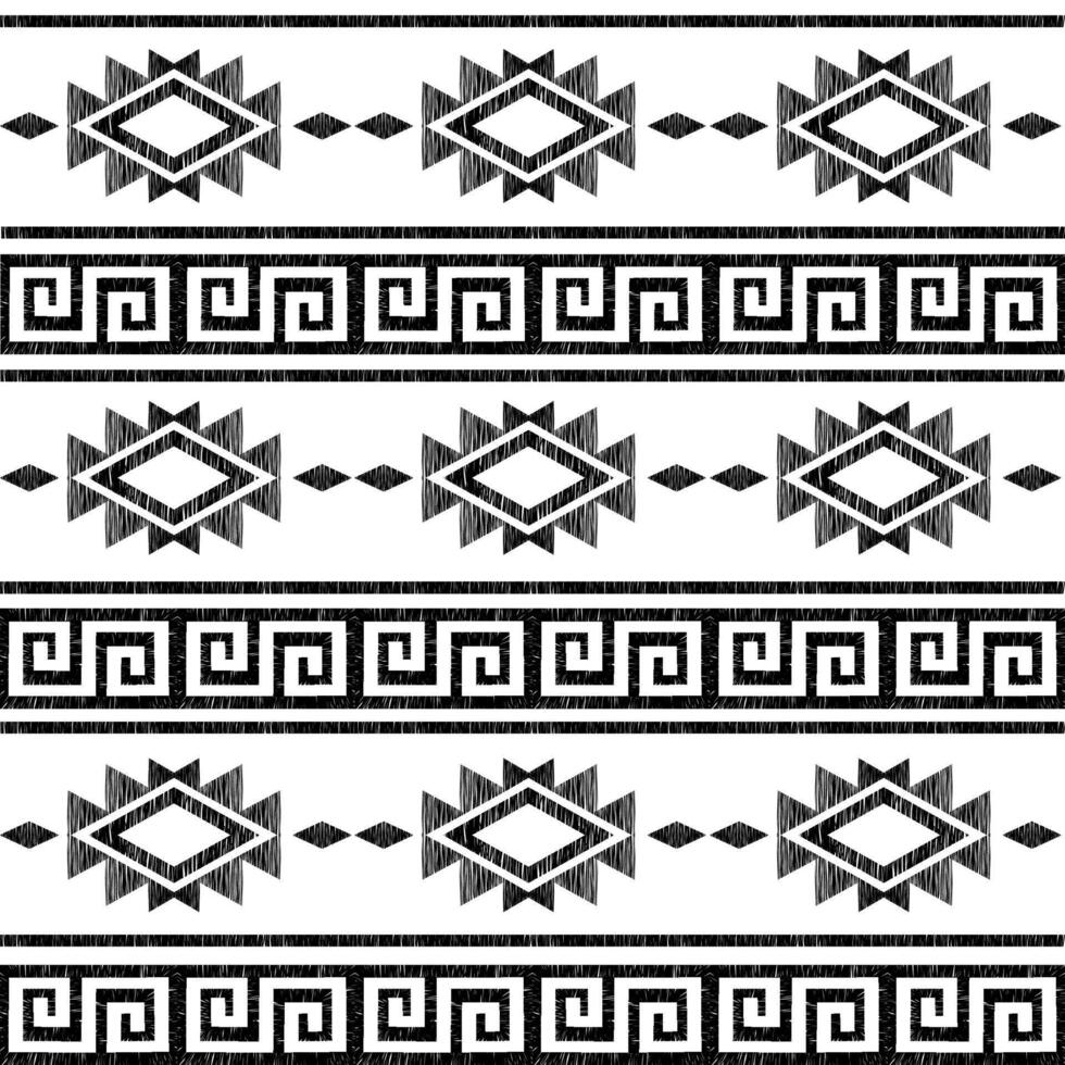 Seamless ethnic pattern. Handmade. Horizontal stripes. illustration vector