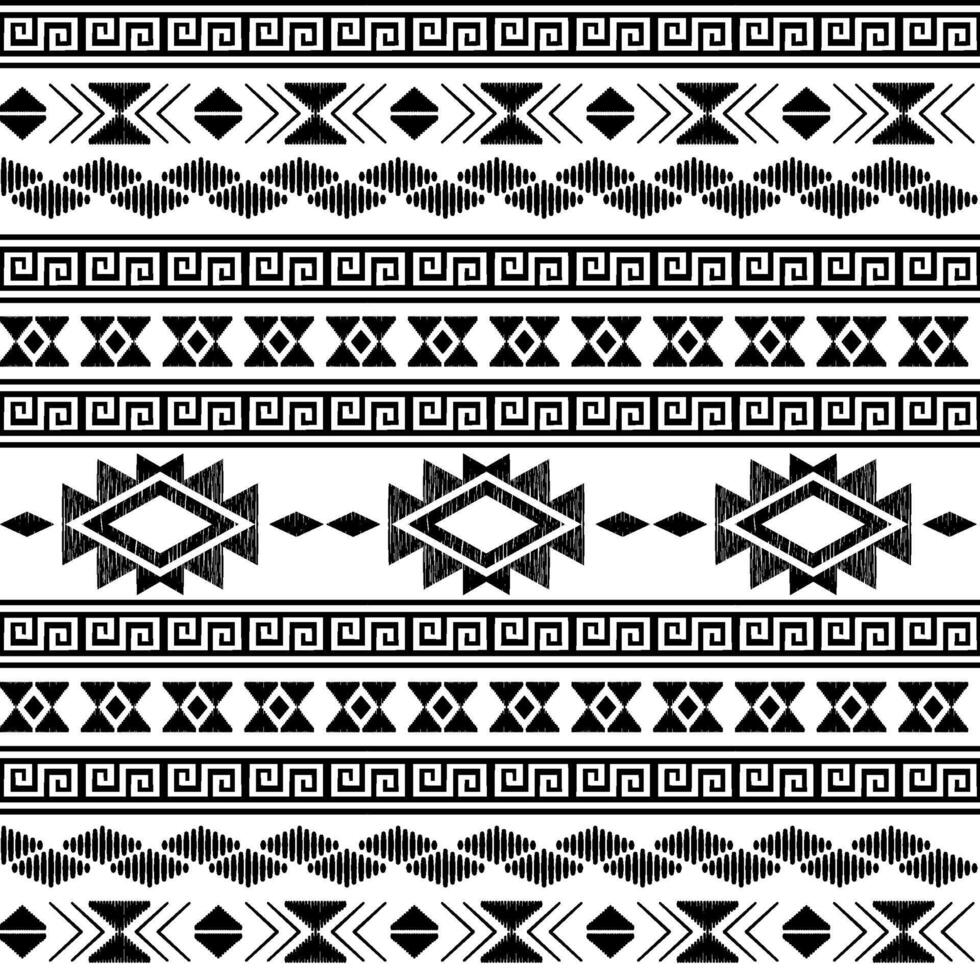 Seamless ethnic pattern. Handmade. Horizontal stripes. illustration vector