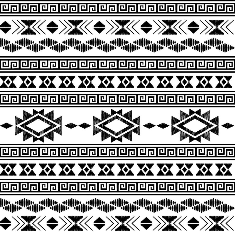 Seamless ethnic pattern. Handmade. Horizontal stripes. illustration vector