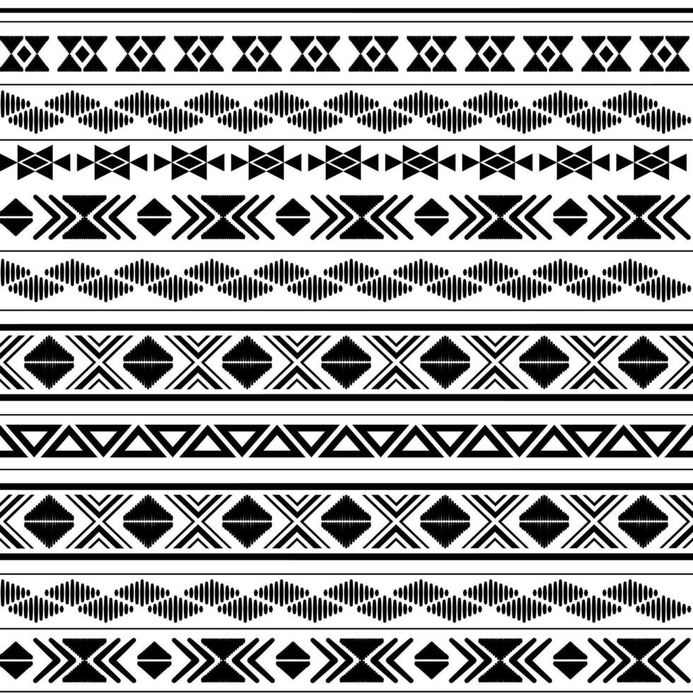 Seamless ethnic pattern. Handmade. Horizontal stripes. illustration vector