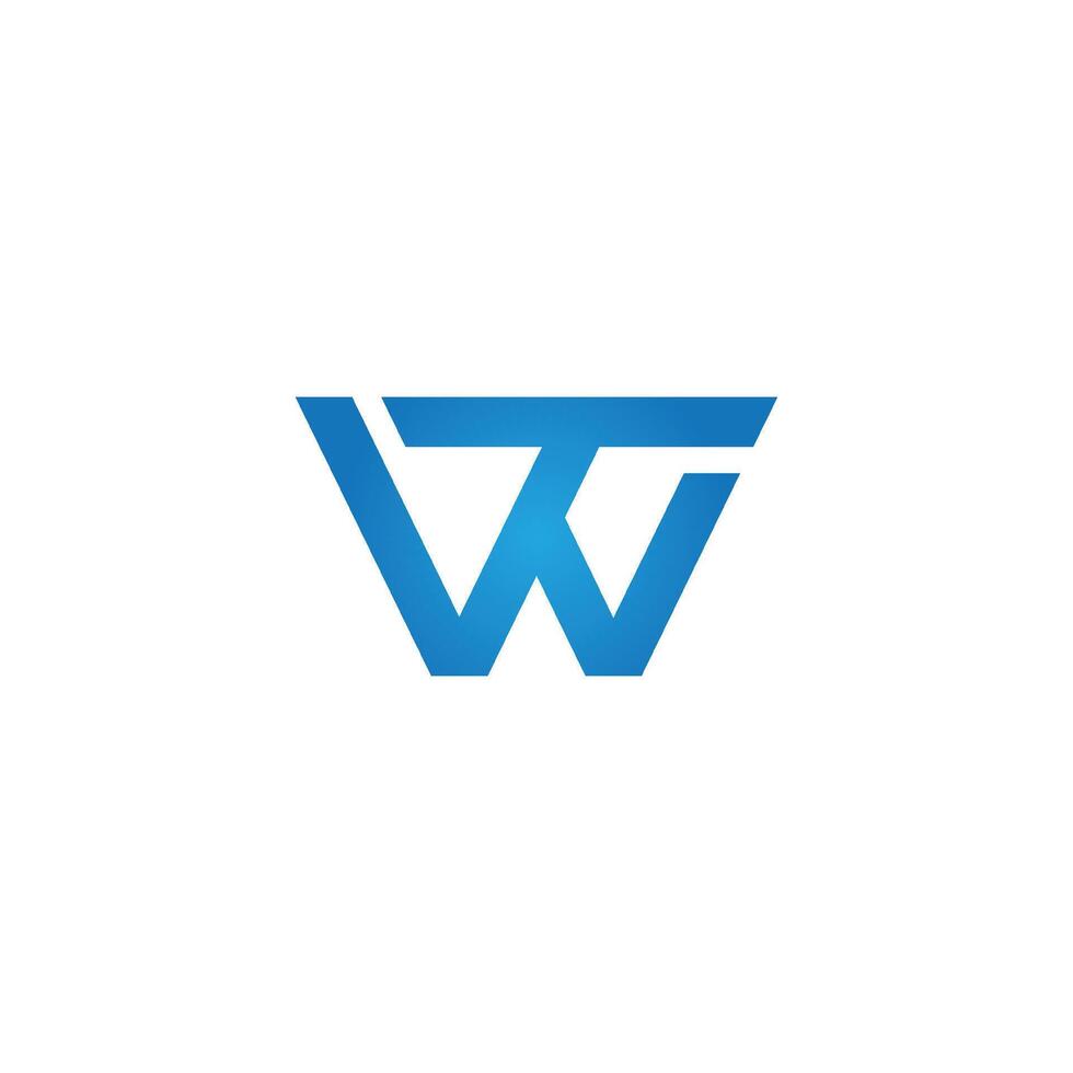 Initial letter TW typography logo design vector