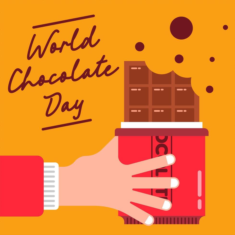World chocolate day Illustration background vector