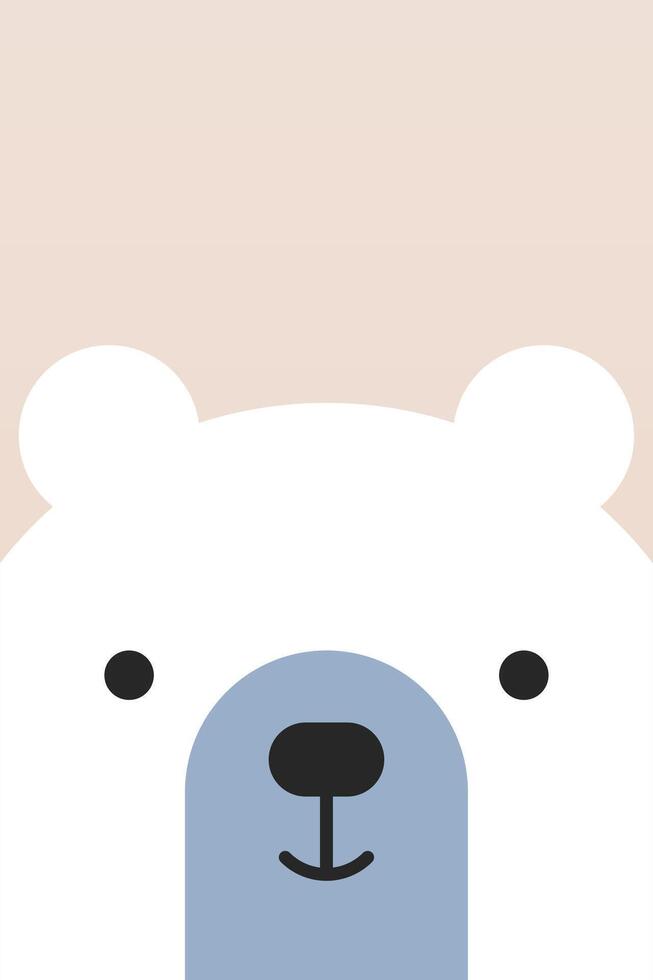 Flat animal nursery illustration background vector
