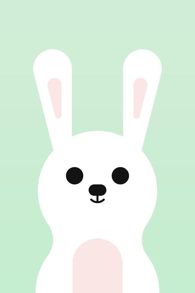 Flat animal nursery illustration background vector