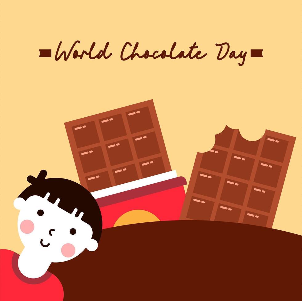 World chocolate day Illustration background vector