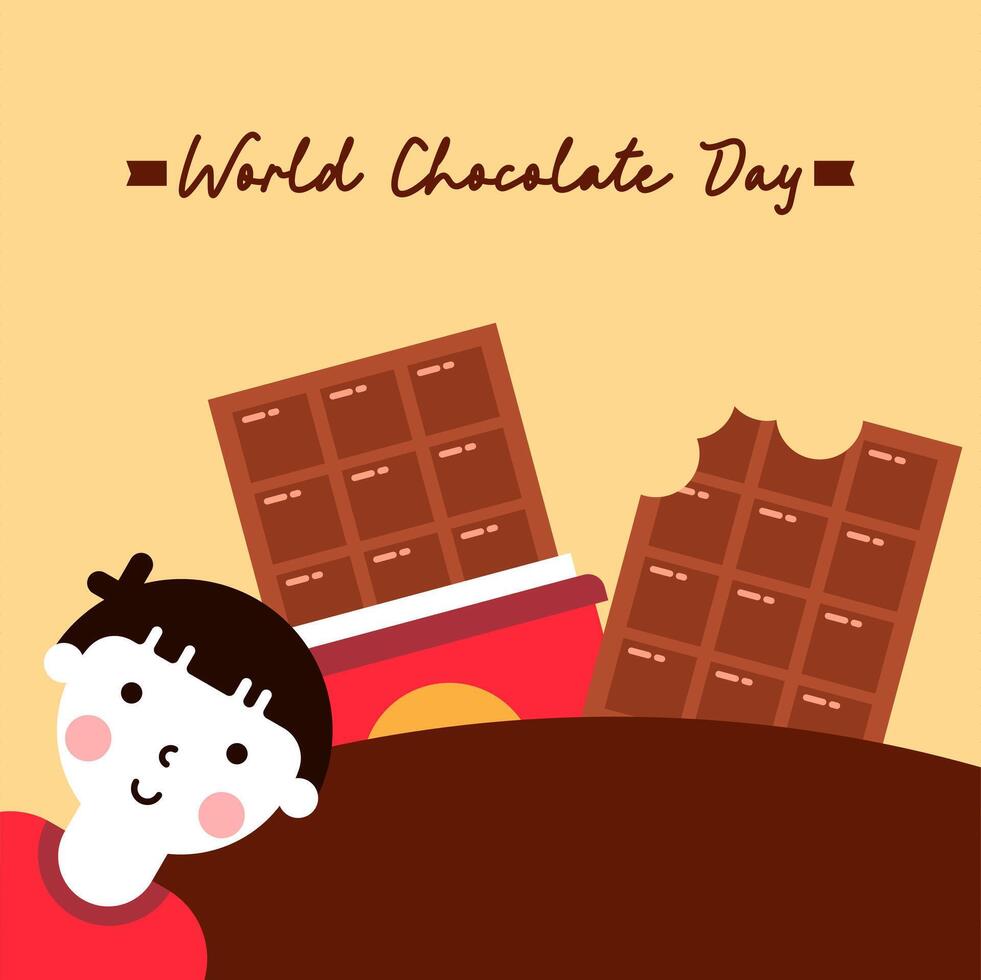 mundo chocolate día ilustración antecedentes vector