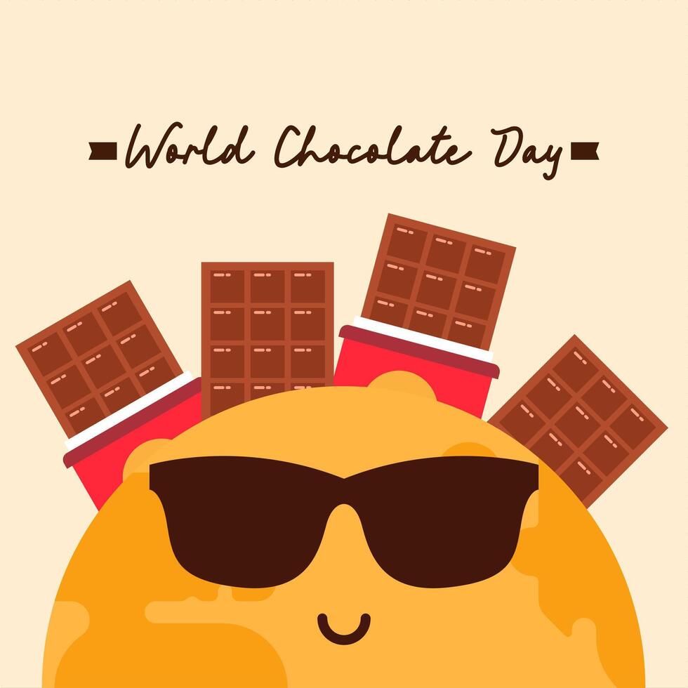 World chocolate day Illustration background vector