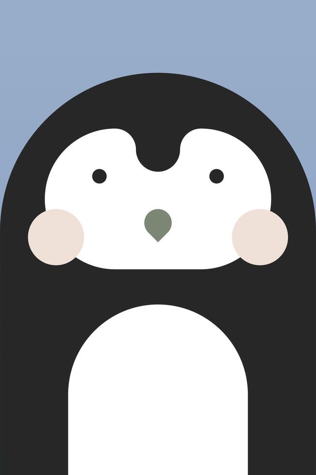 Flat animal nursery illustration background vector