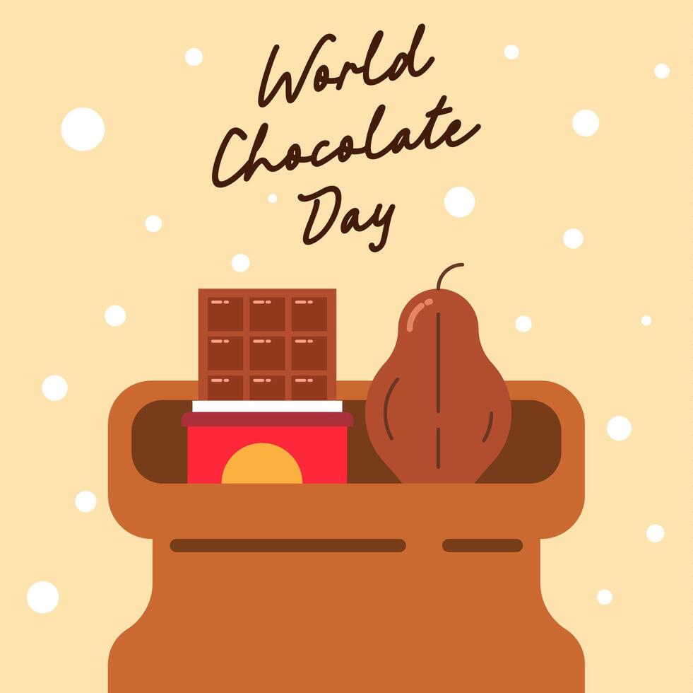 World chocolate day Illustration background vector