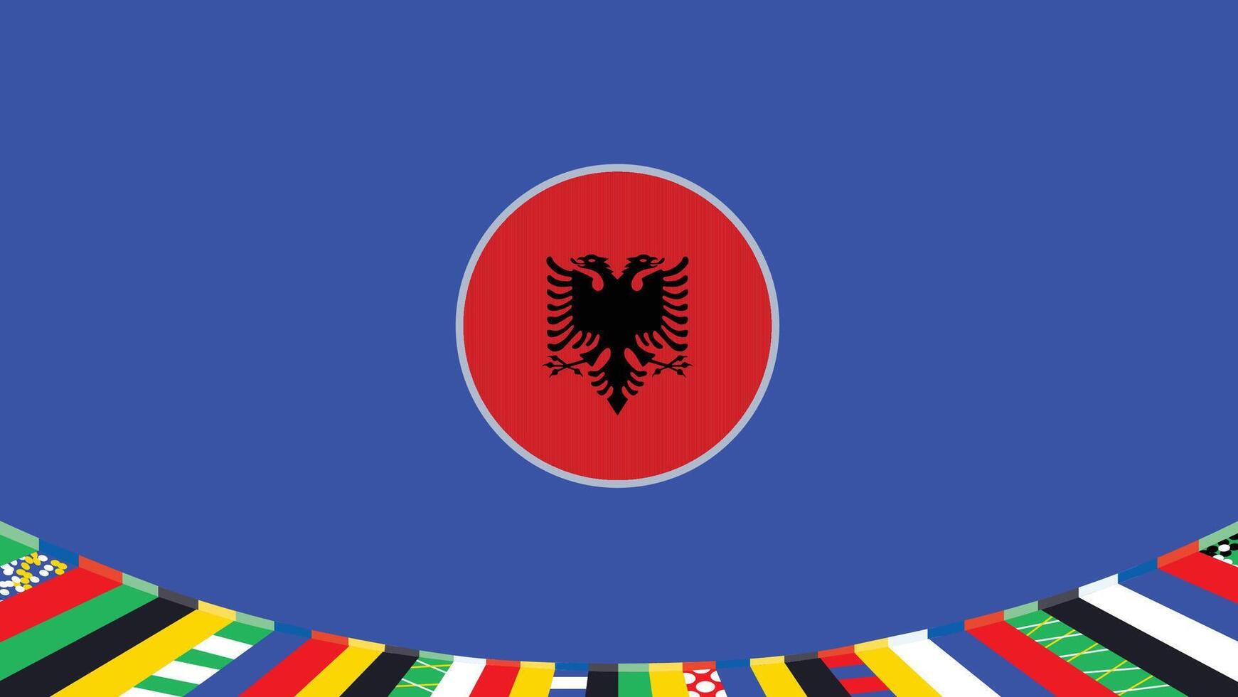 Albania Emblem Flag European Nations 2024 Teams Countries European Germany Football Symbol Logo Design Illustration vector