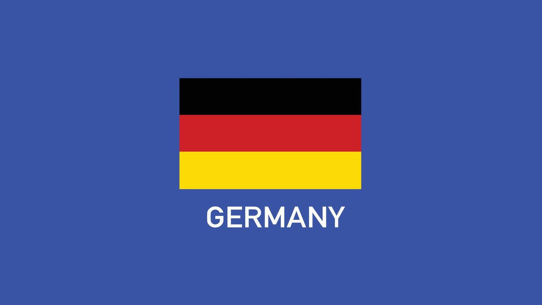 Germany Flag Teams European Nations 2024 Abstract Countries European Germany Football Symbol Logo Design Illustration vector