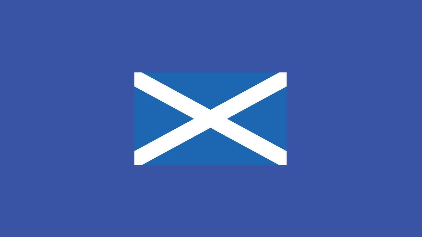 Escocia bandera europeo naciones 2024 equipos países europeo Alemania fútbol americano símbolo logo diseño ilustración vector