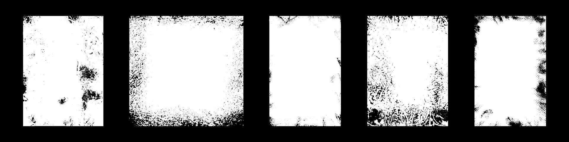 Clásico angustia cubrir con arañazos y grunge textura en negro y blanco. plano ilustración aislado vector