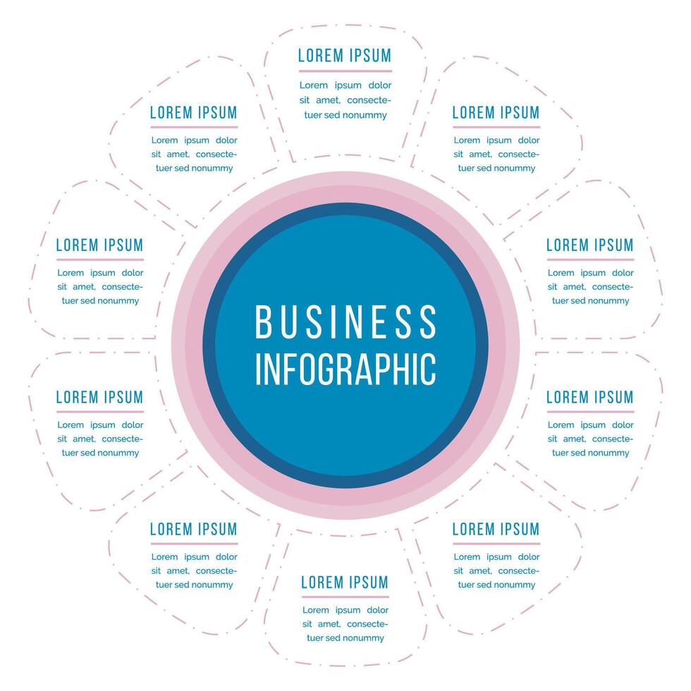 Infographic circle design 10 steps, objects, options or elements business information template vector