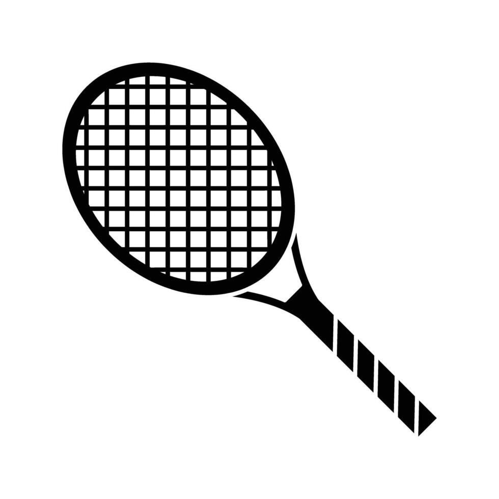 tennis racket isolated on white icon vector