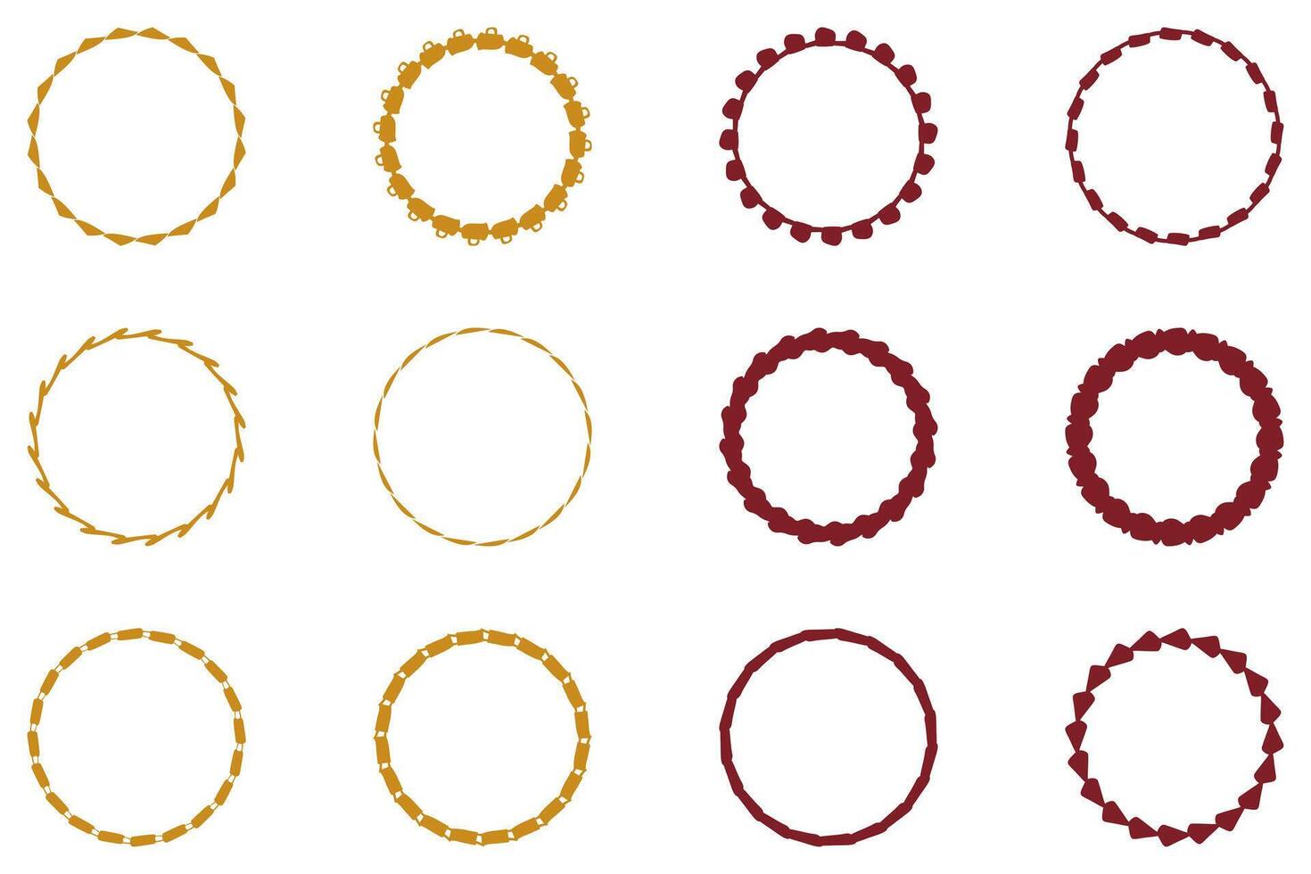 Decorative ornament frame set design vector