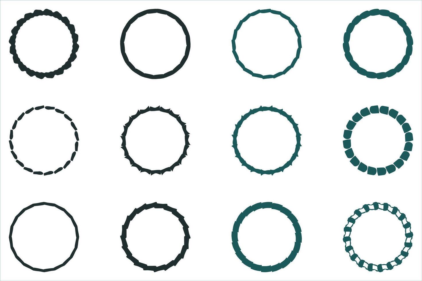 Decorative ornament frame set design vector