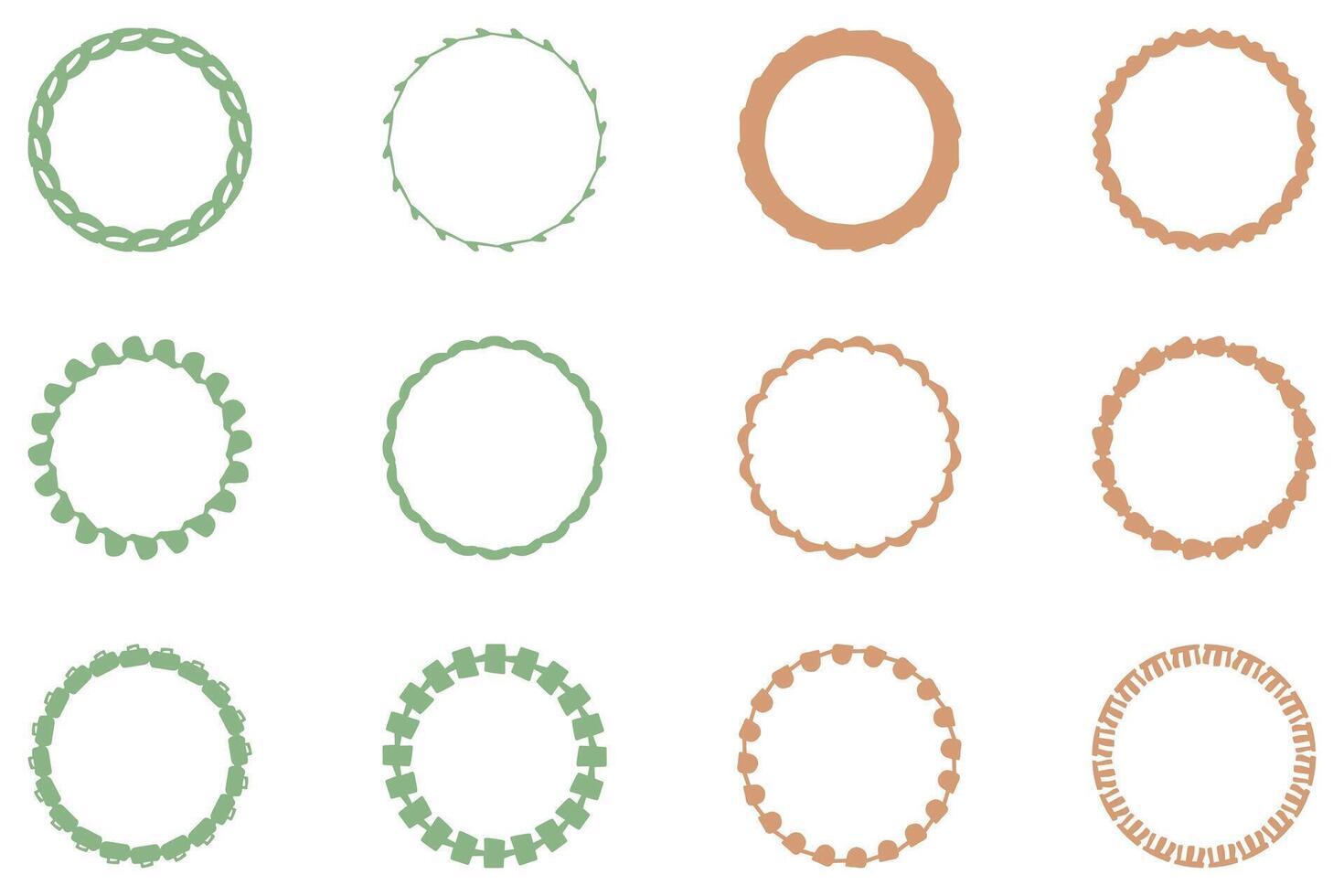 Decorative ornament frame set design vector