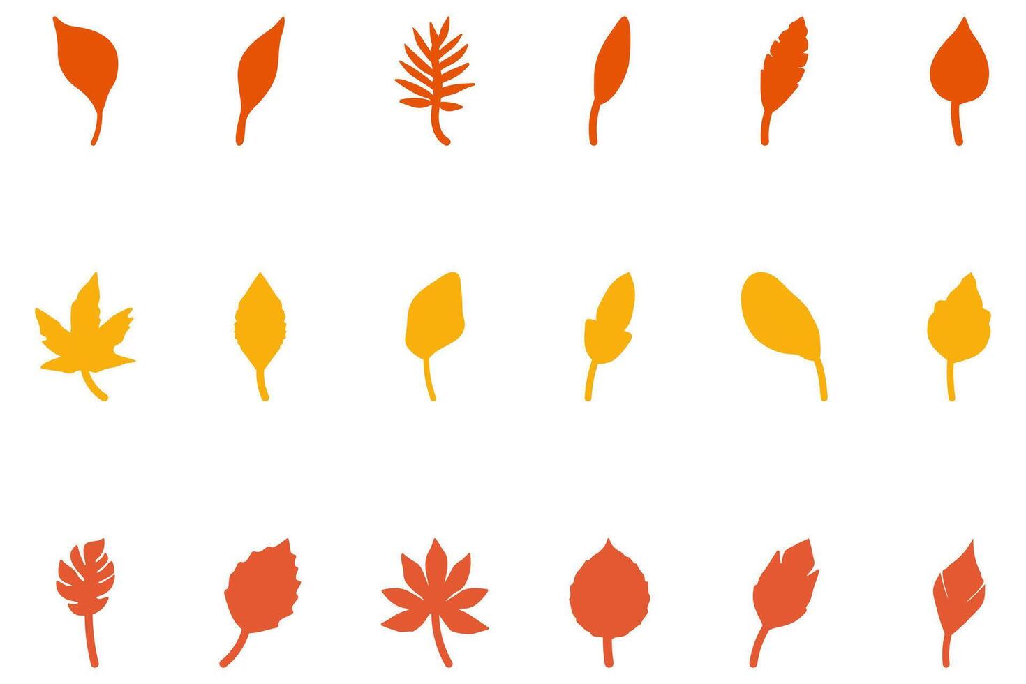 Leaf set icon. Nature vector