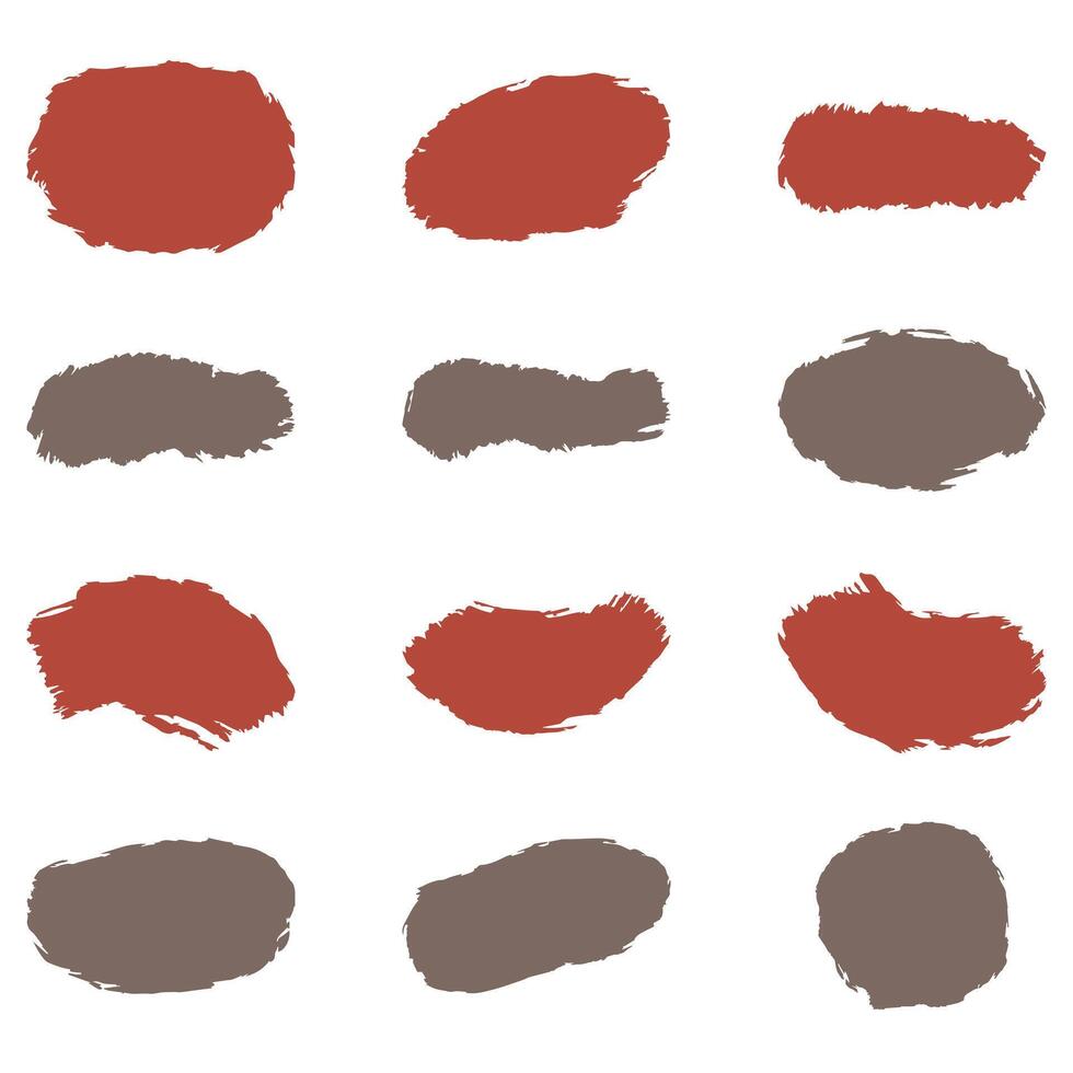 Brush stroke set. Decorative abstract vector