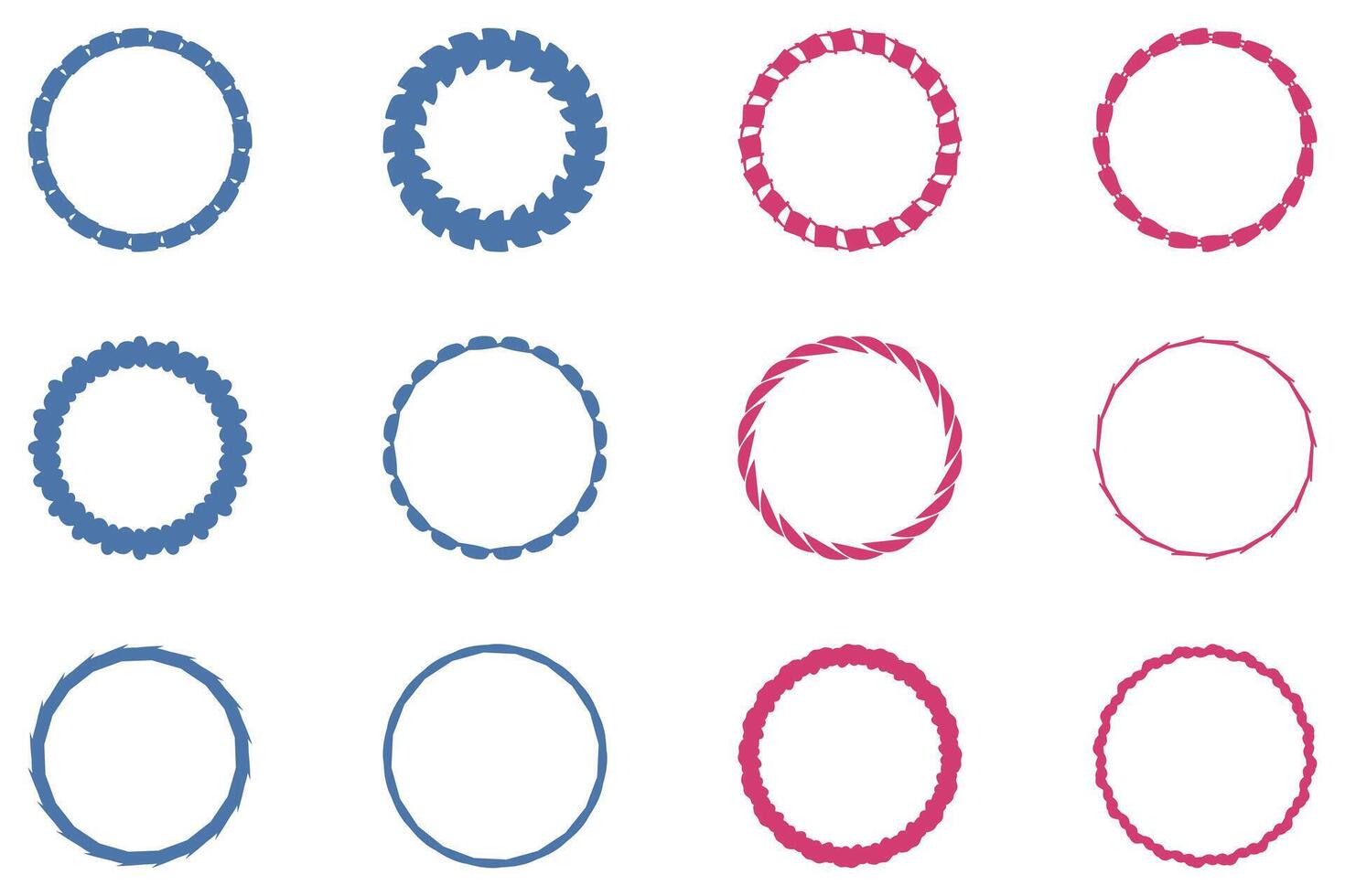 Decorative ornament frame set design vector