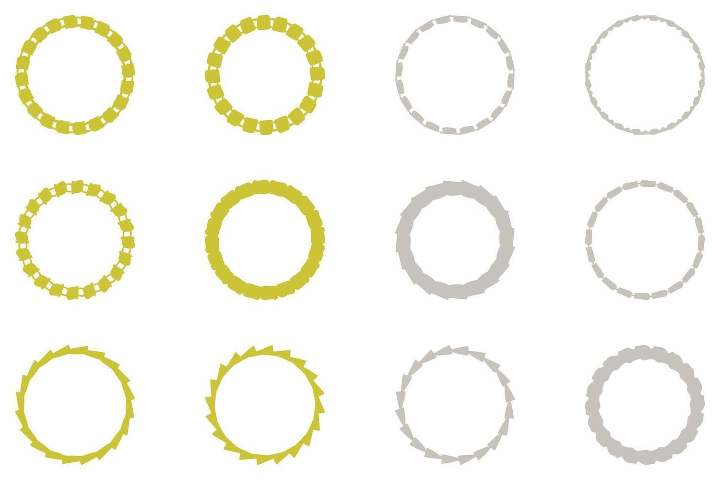Decorative ornament frame set design vector