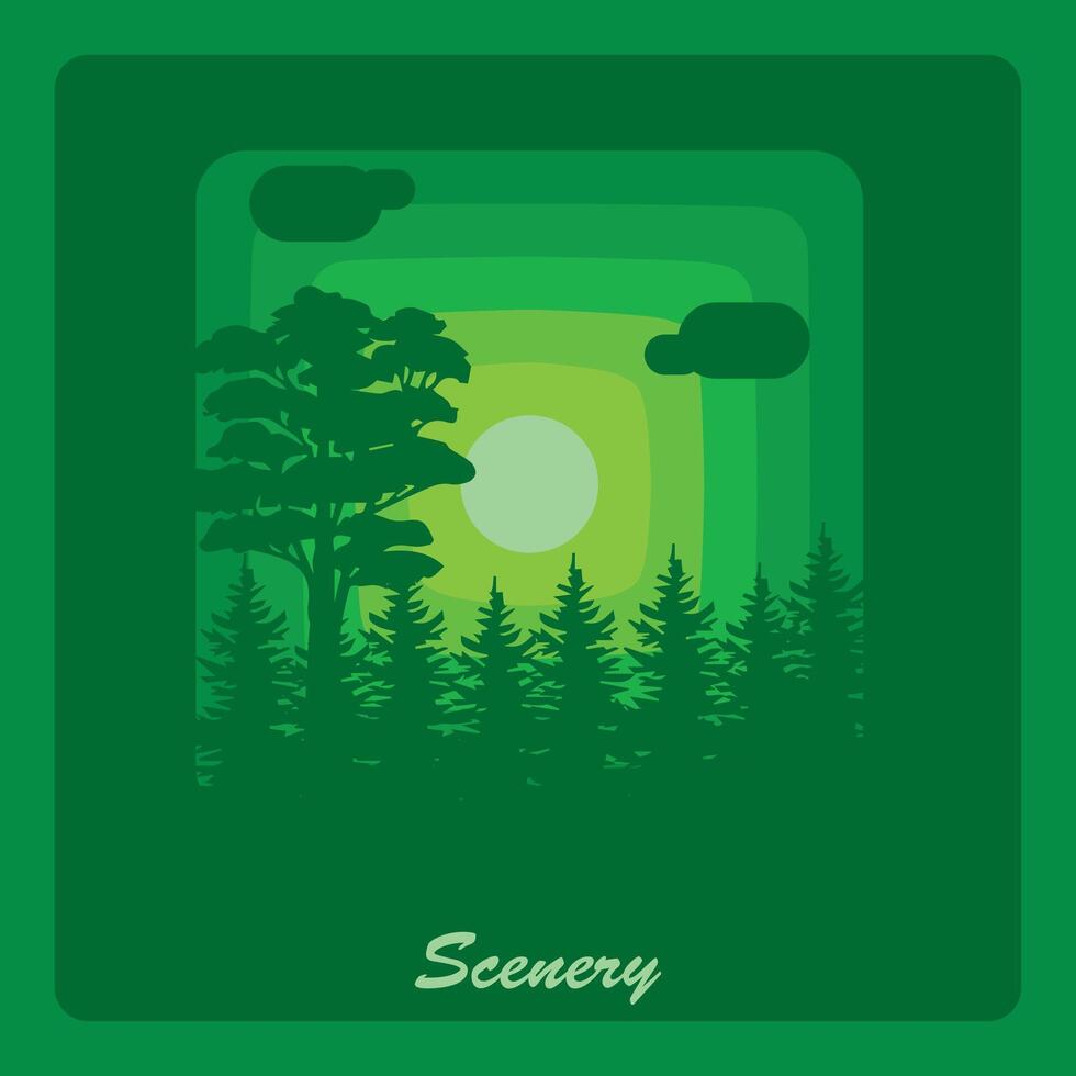 Forest silhouette for emblem,forest logo ilustration vector