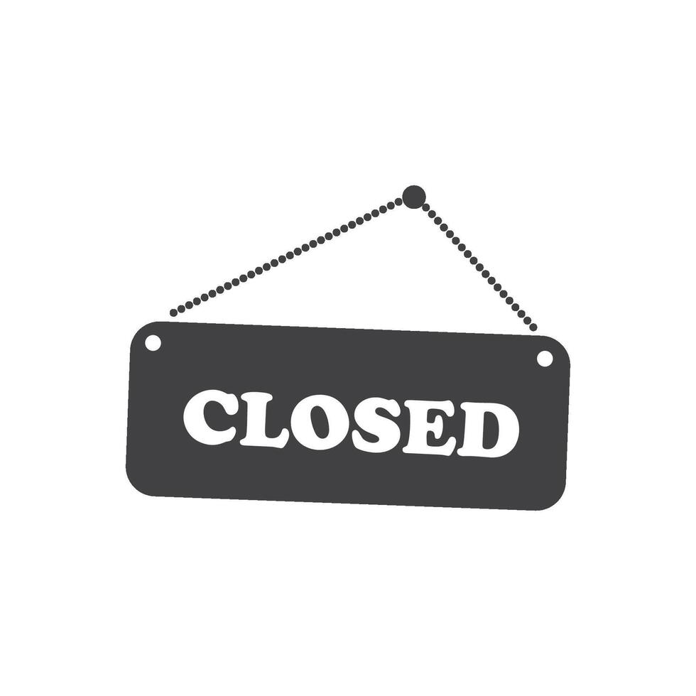 Open and close sign and symbol vector