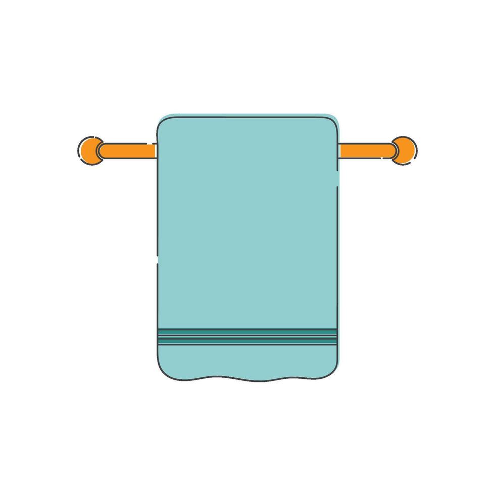 Towel icon flat design vector