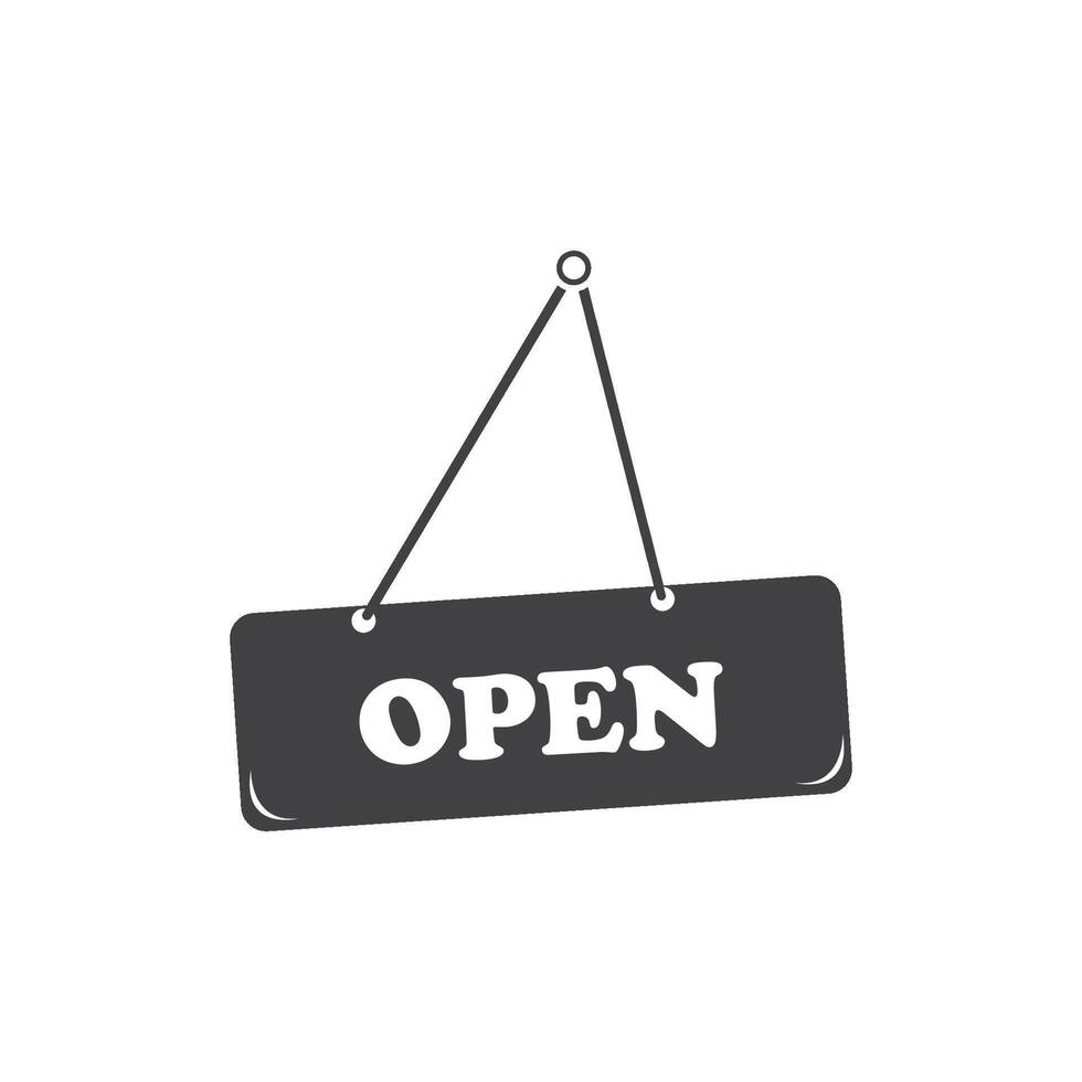 Open and close sign and symbol vector