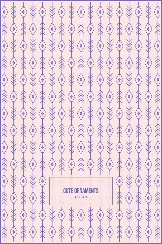 cute vertical lines ornament patterns with purple pastel style color vector