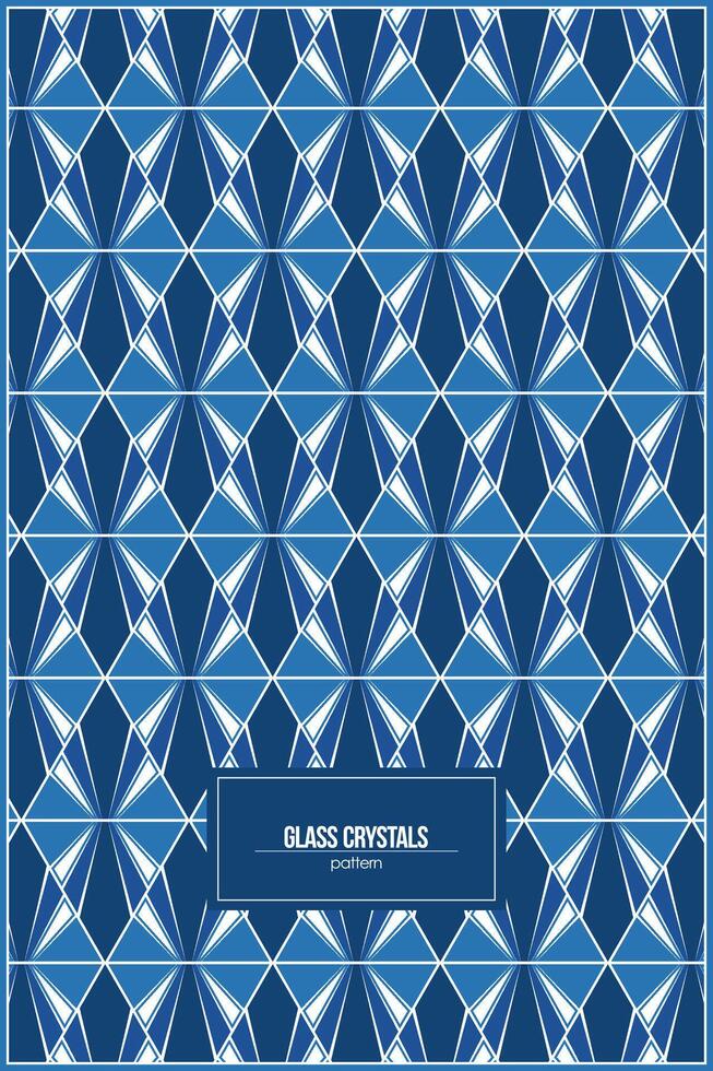 geometric pattern of modern style of glass crystals shape vector