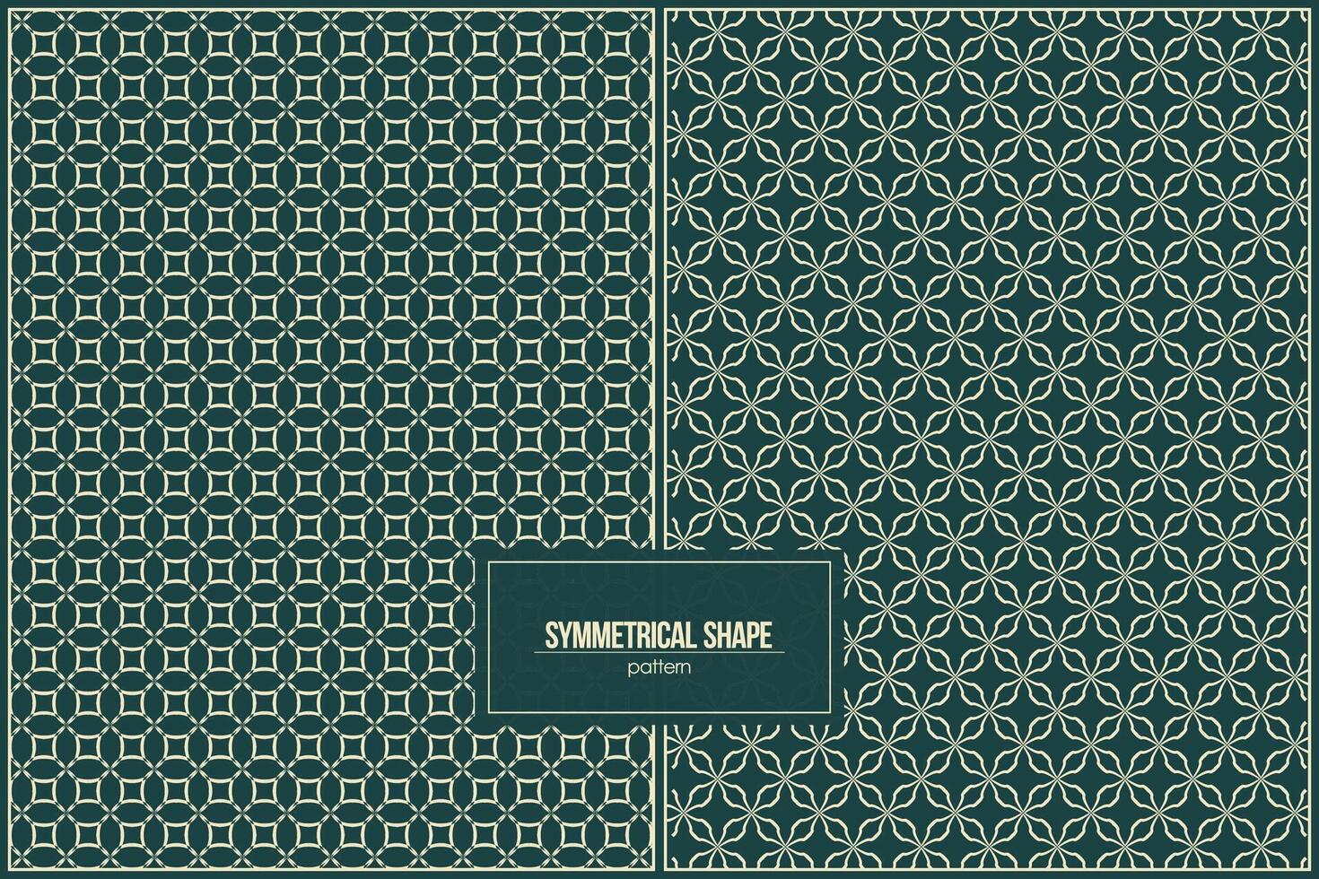 beautiful symmetrical shape pattern with dark green background vector