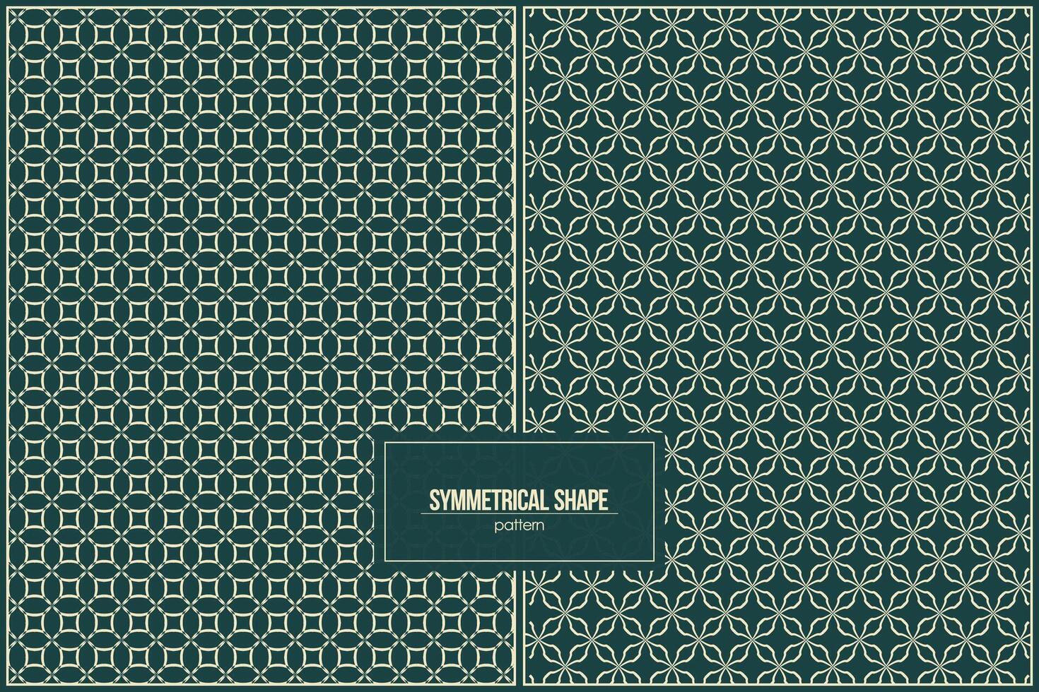 beautiful symmetrical shape pattern with dark green background vector