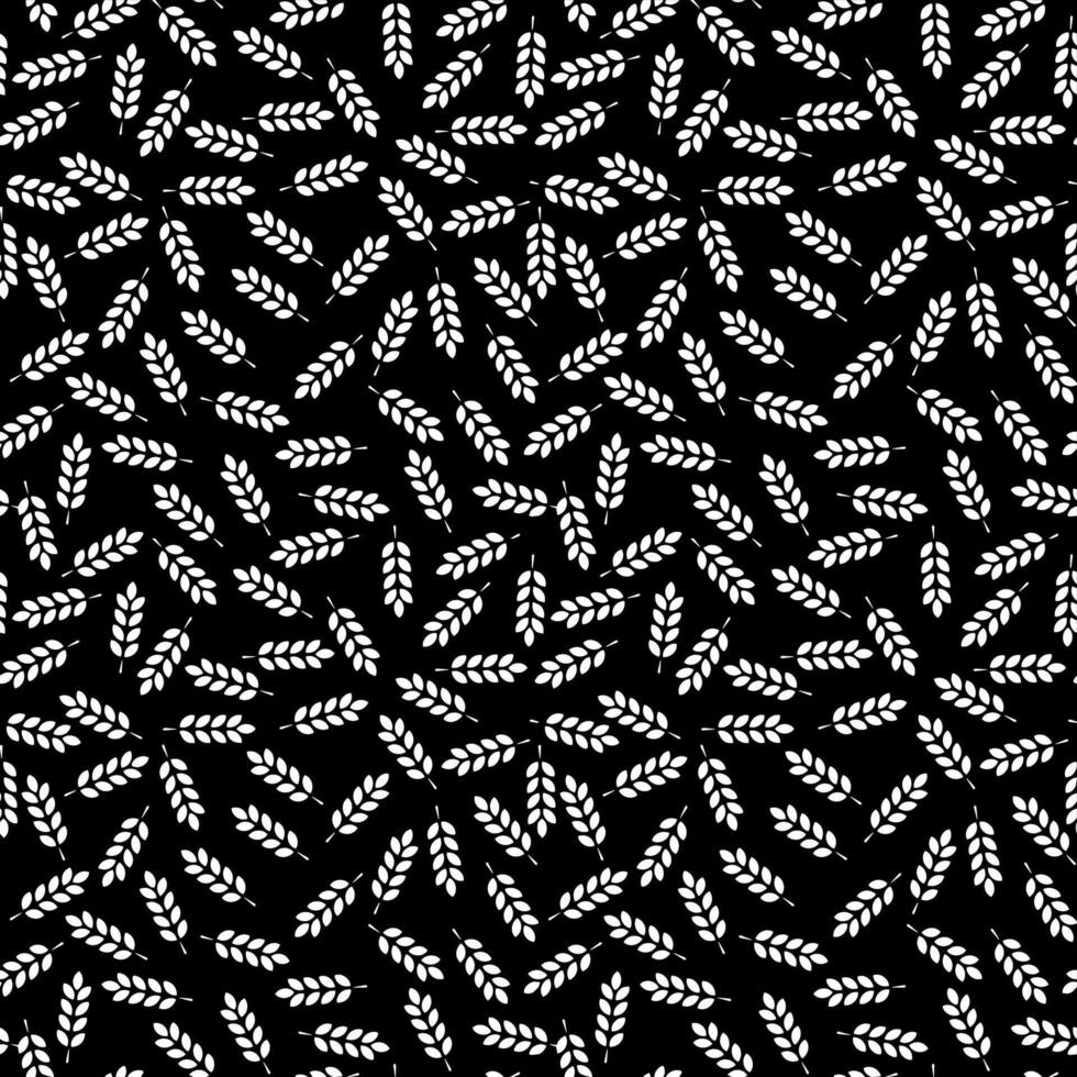 pattern with silhouettes of wheat ears vector