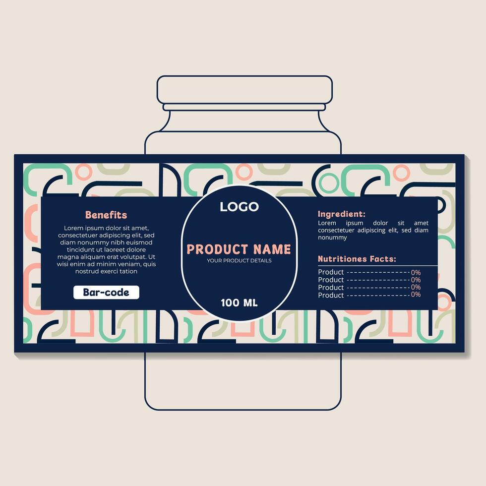 Modern and eye-catching product label template vector