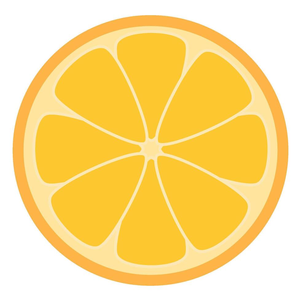 Lemon slice illustration vector