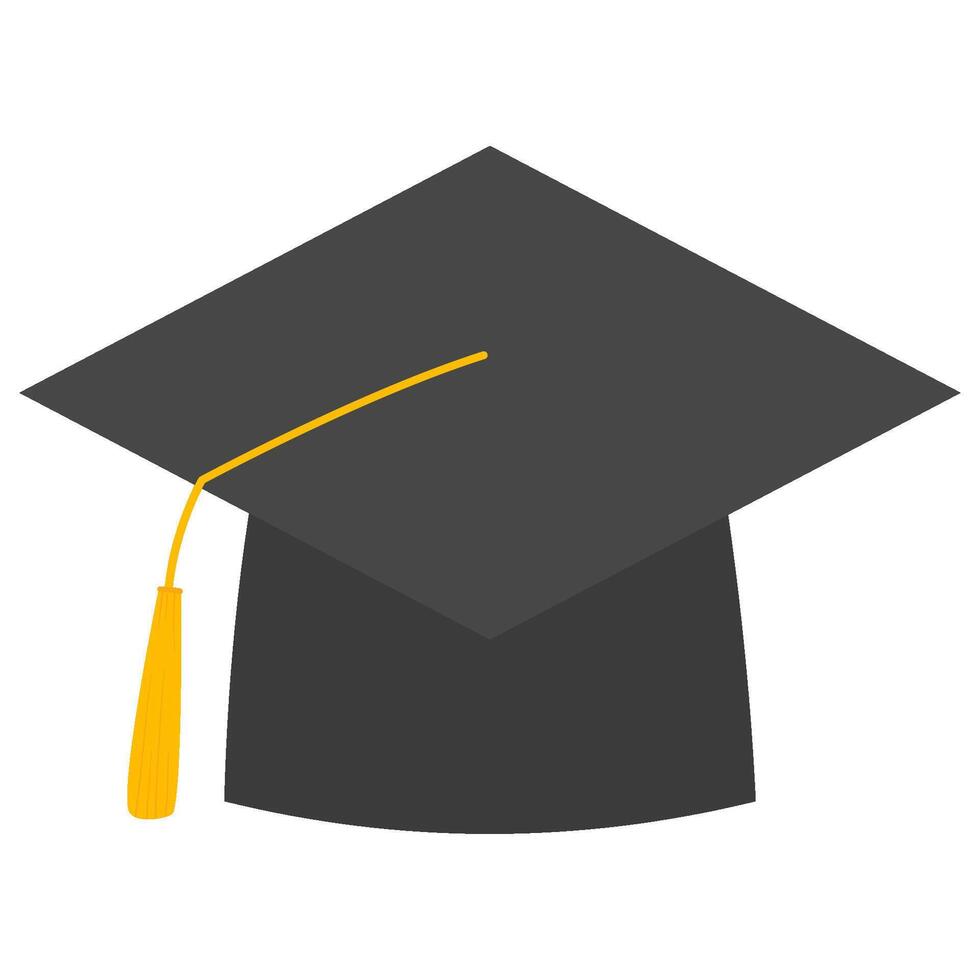 ilustración de gorro de graduación vector