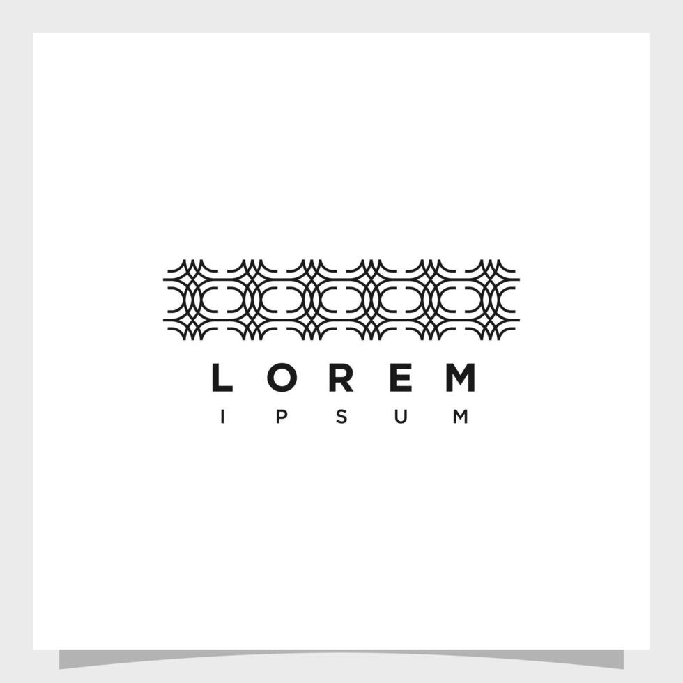 Decorative vintage pattern frame border logo template vector