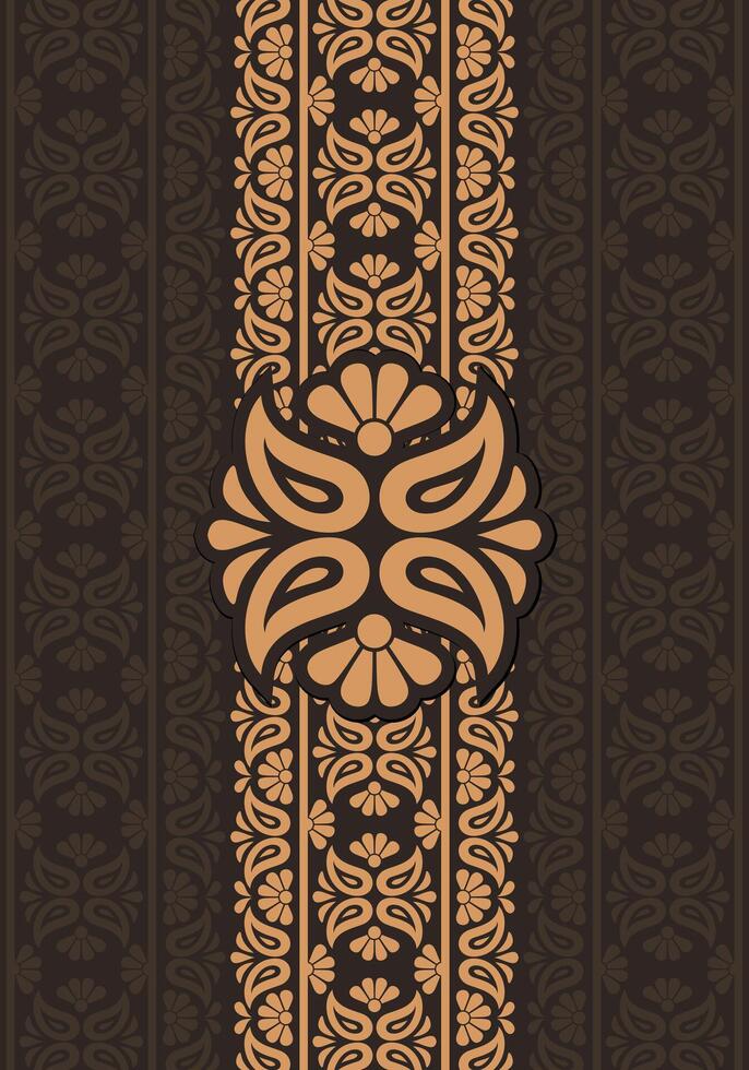 lujo fronteras Clásico batik marcos diseño elementos oro ornamental saludo Boda invitación modelo vector