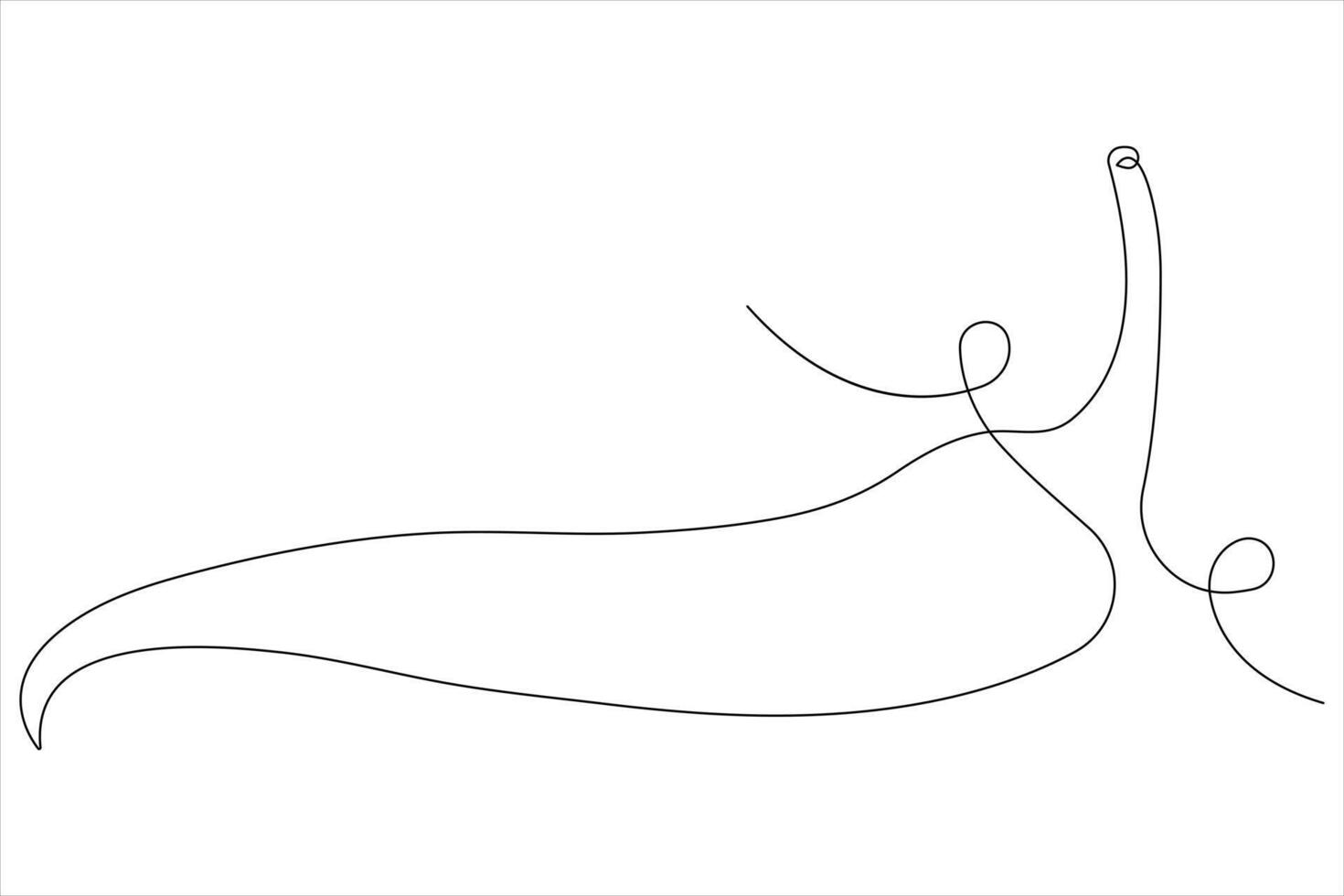 Hot spice chili pepper in continuous one line art drawing of style illustration vector