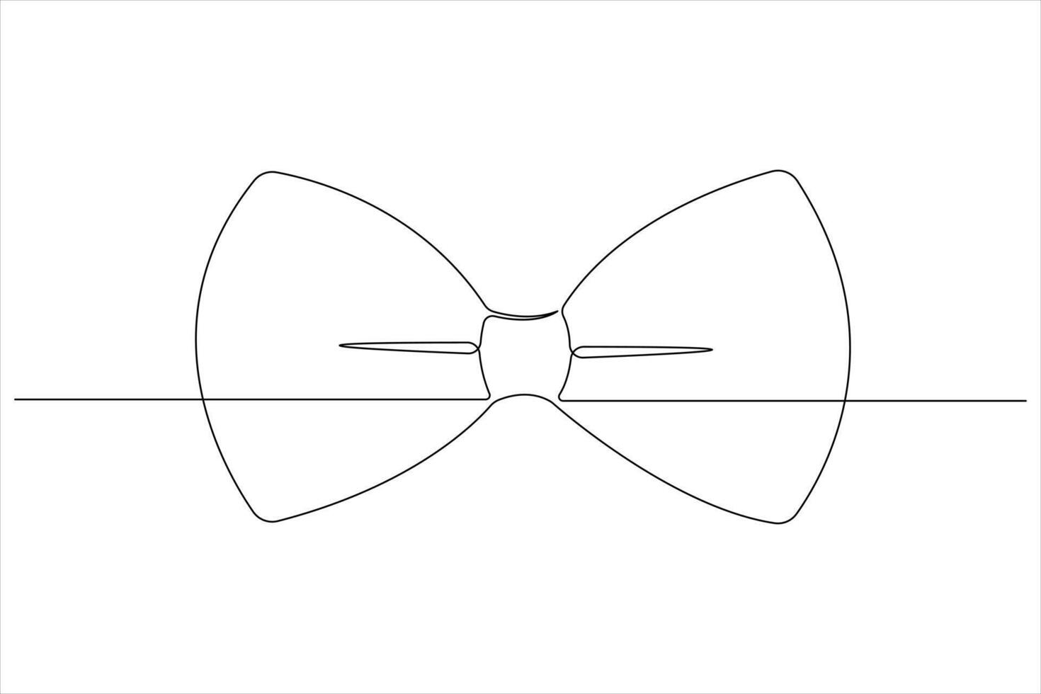 Continuous One line art drawing of bow tie and Happy Father's Day vecto vector