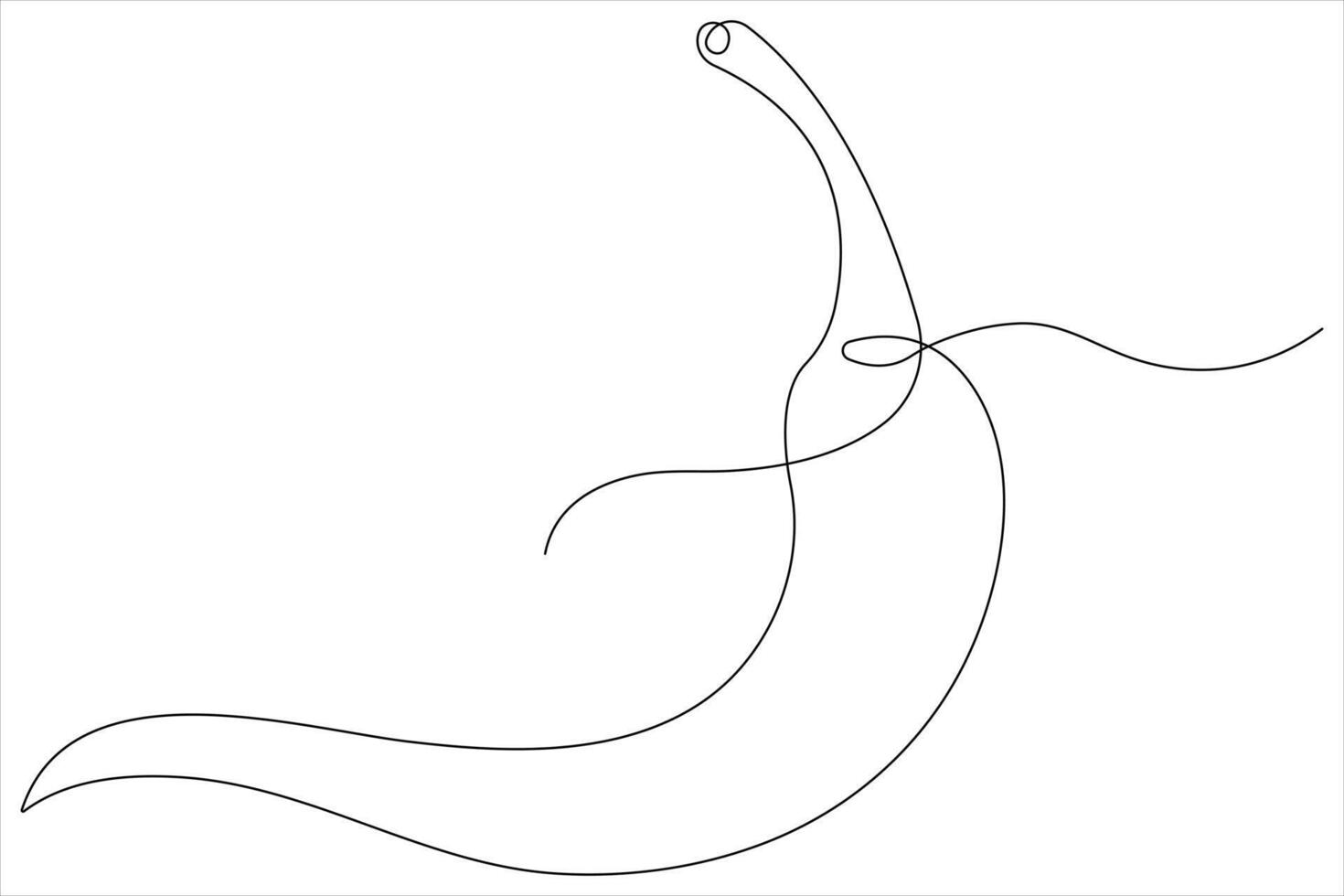 Hot spice chili pepper in continuous one line art drawing of style illustration vector