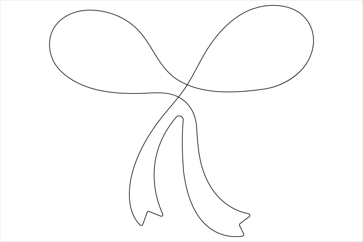 Continuous One line art drawing of bow tie and Happy Father's Day vecto vector