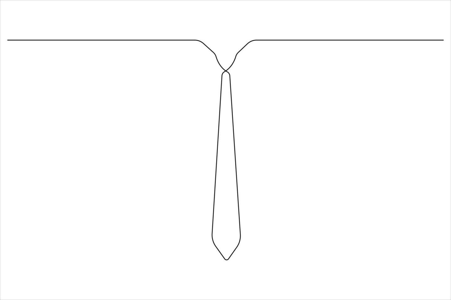 Continuous One line art drawing of tie and Happy Father's Day vector